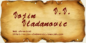 Vojin Vladanović vizit kartica